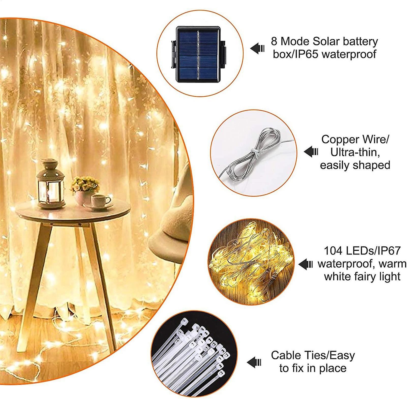 Smart Garden Light - Solarna lampa sznurkowa do parasola 104