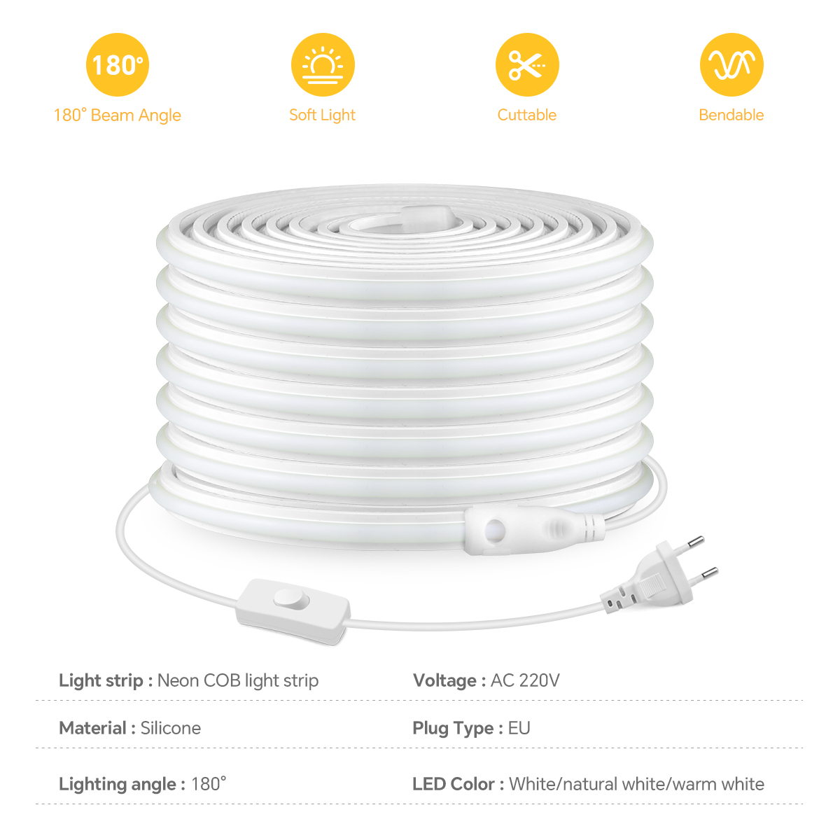 Taśma LED COB 220V o wysokiej  – Smart Garden Light recenzja i cena
